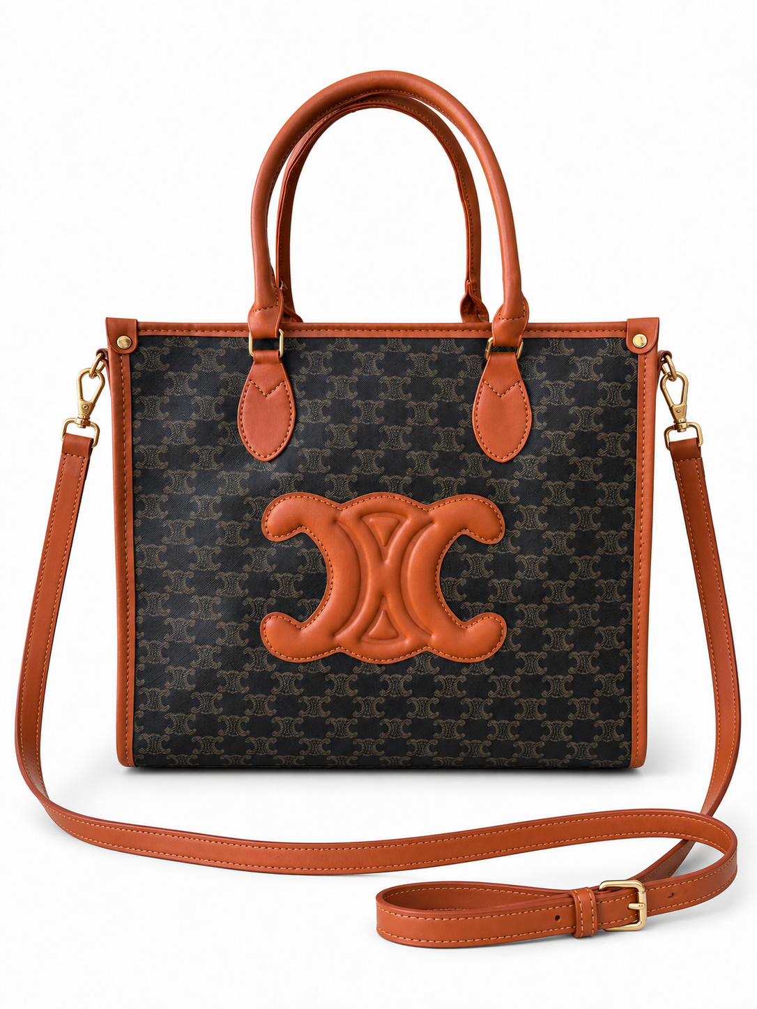 BROWN MONOGRAM TOTE BAG