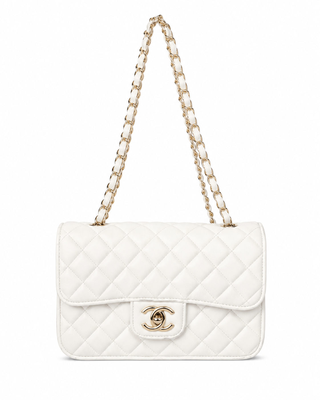WHITE QUILTED BAG