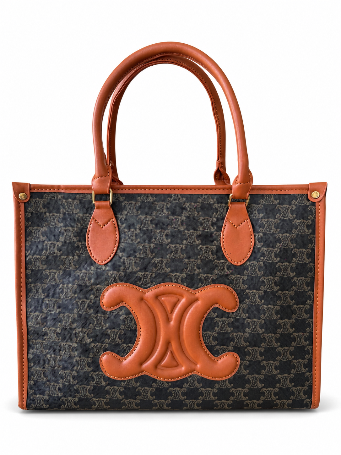 BLACK MONOGRAM TOTE BAG