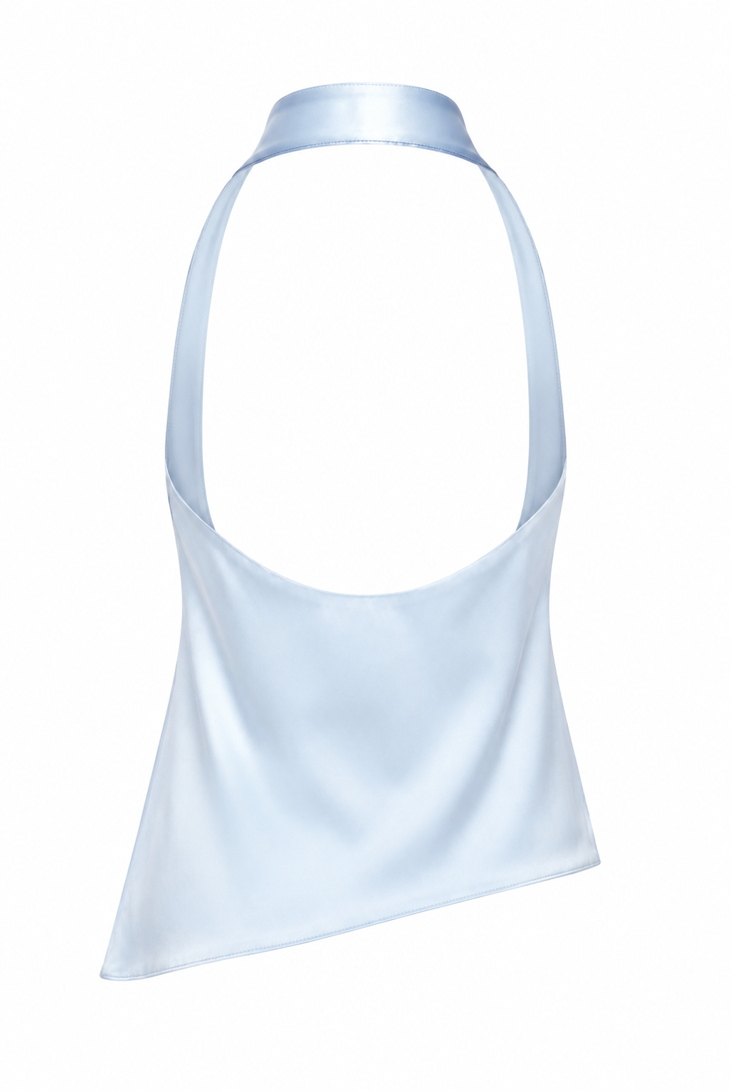 Cowl Halter Neck Asymmetric Blouse