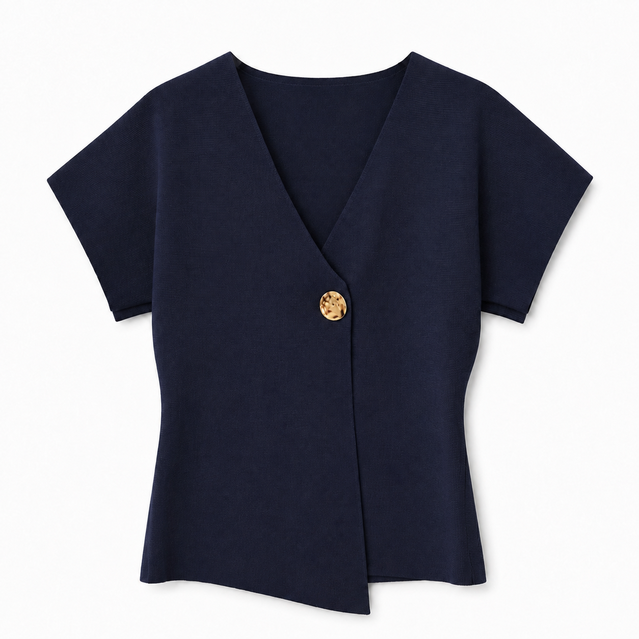 Riviera Gold Button Top
