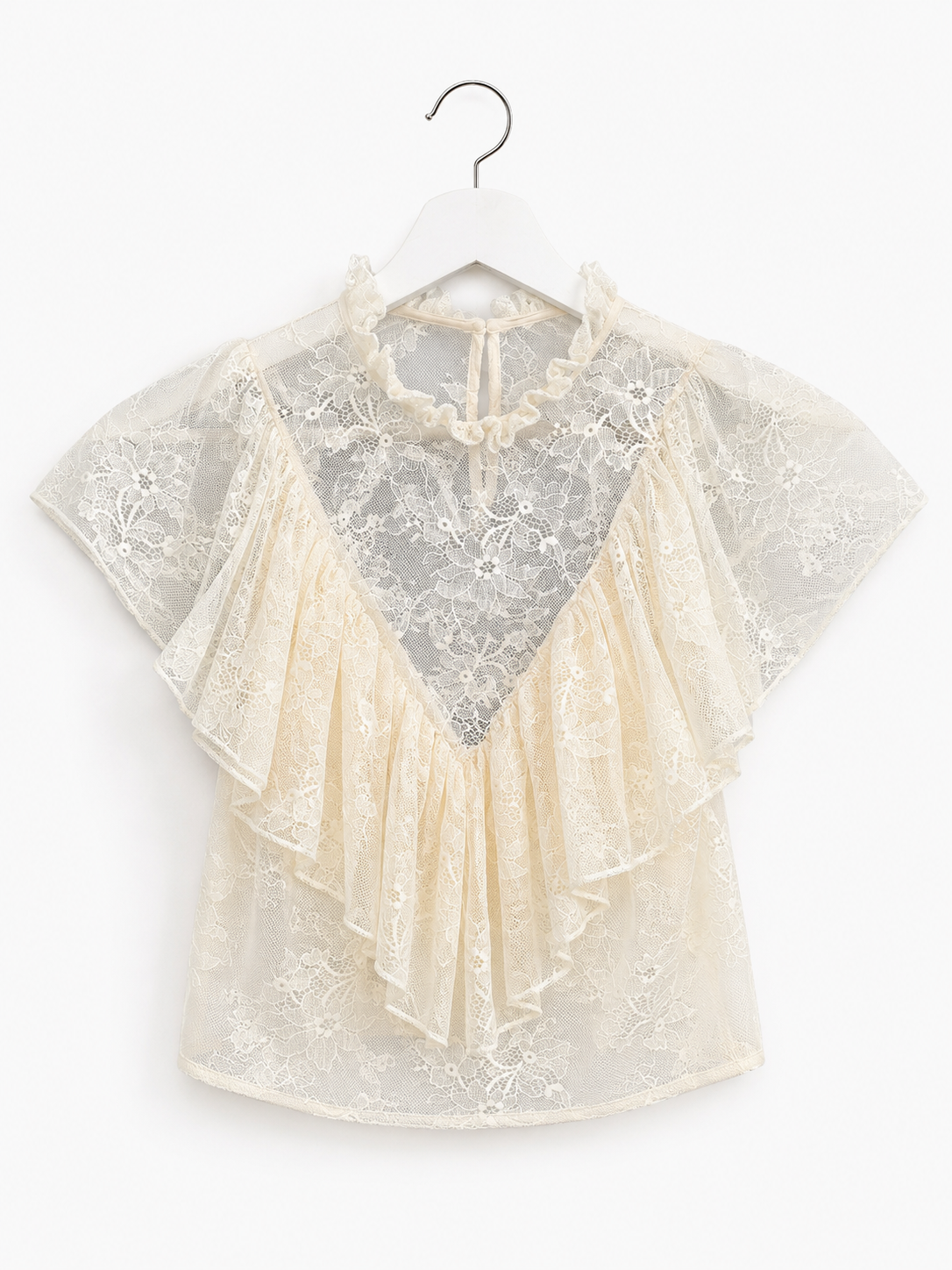 The Bella Lace Ruffle Blouse