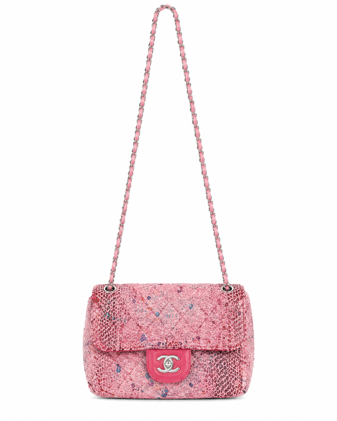 Pink Tweed Quilted BAG