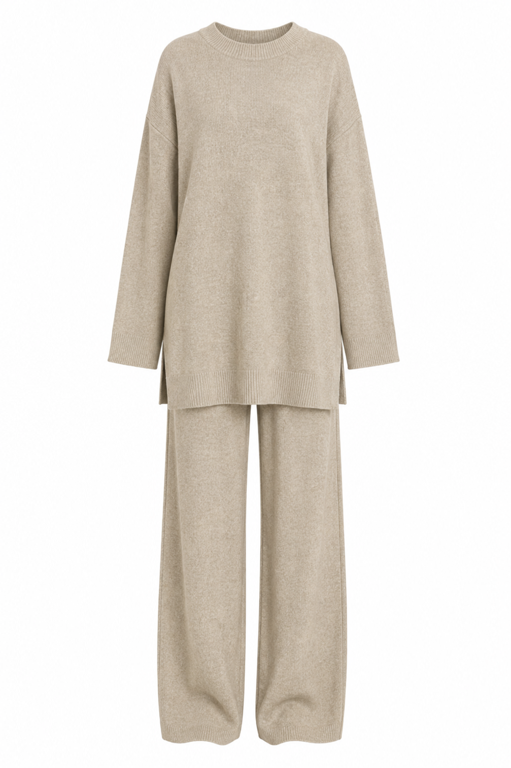 Taupe Fine Knit lounge suit