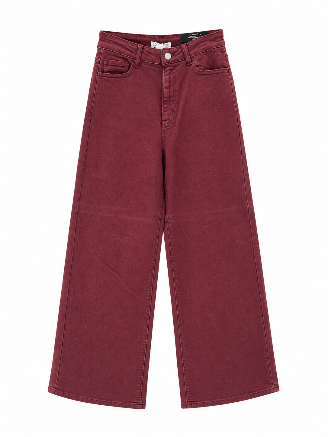 Wide Leg Burgundy Jeans