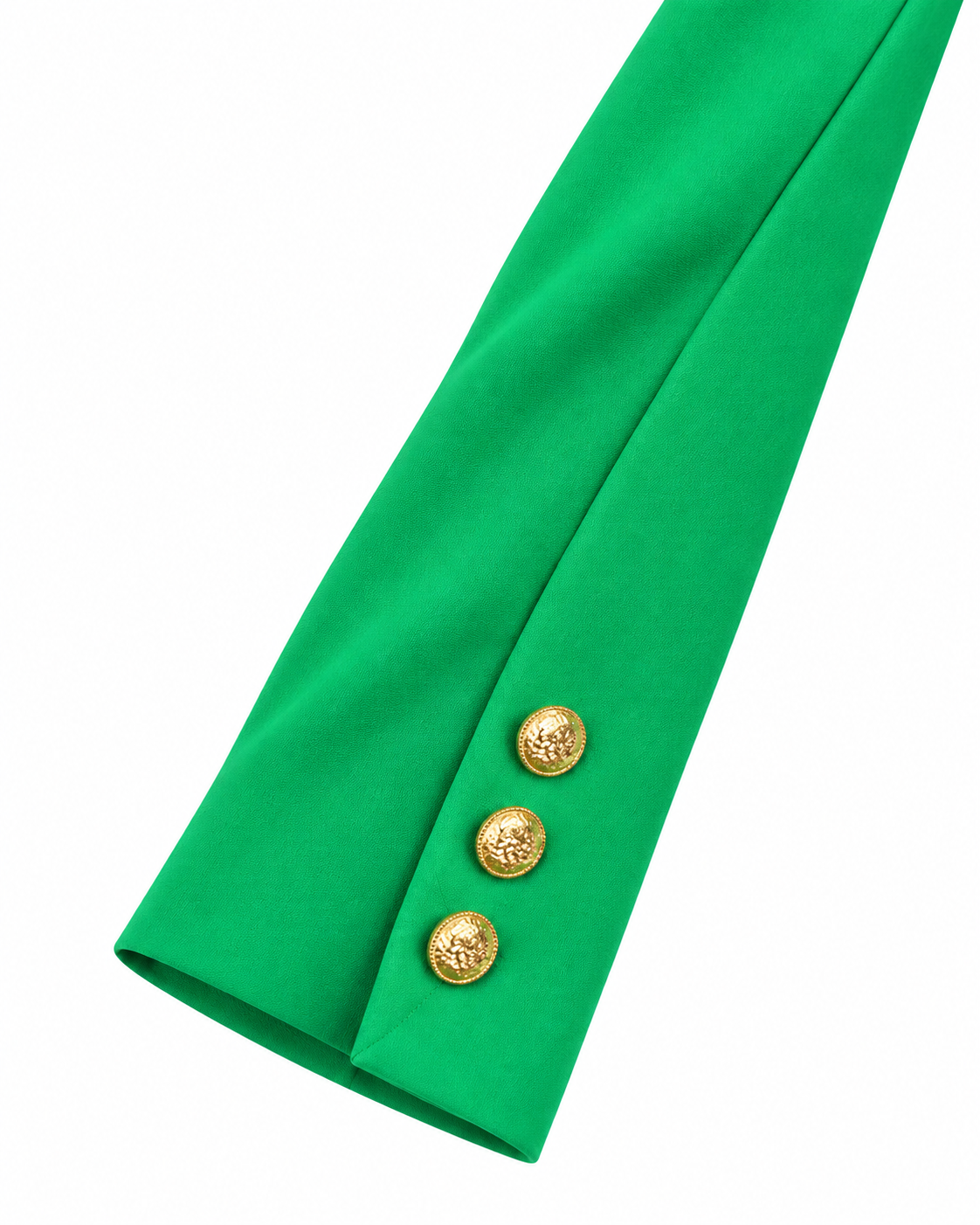Emerald Green Gold Button Blazer