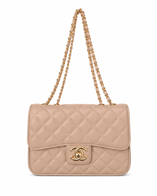 NUDE QUILTED BAG