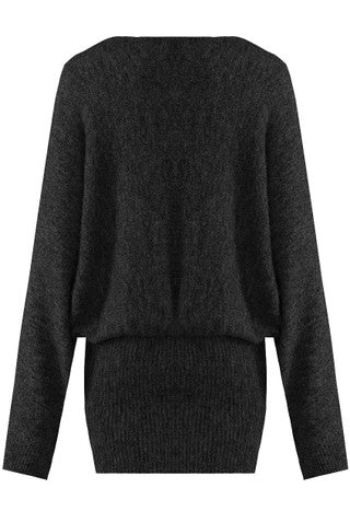 Wide Neck Mini Jumper Dress
