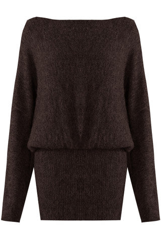 Wide Neck Mini Jumper Dress
