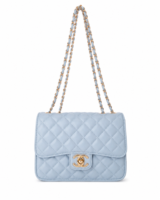 BLUE QUILTED BAG