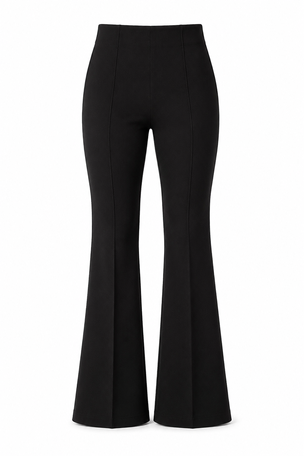 Tailored Flare Hem Trousers in Black