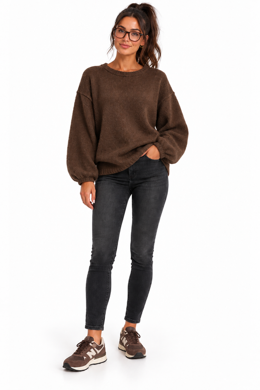 Casual Chic Fine Knit Jumper With Asymmetric Hem