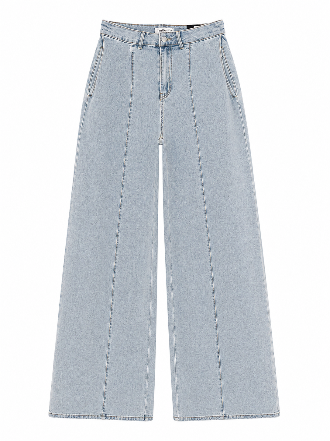 Wide-Leg Panel Jeans