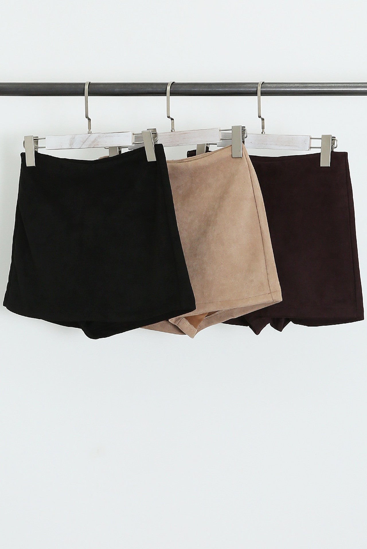 Faux Suede Skort