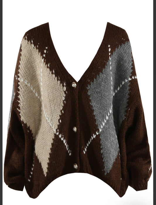 Geometric Knit Cardigan