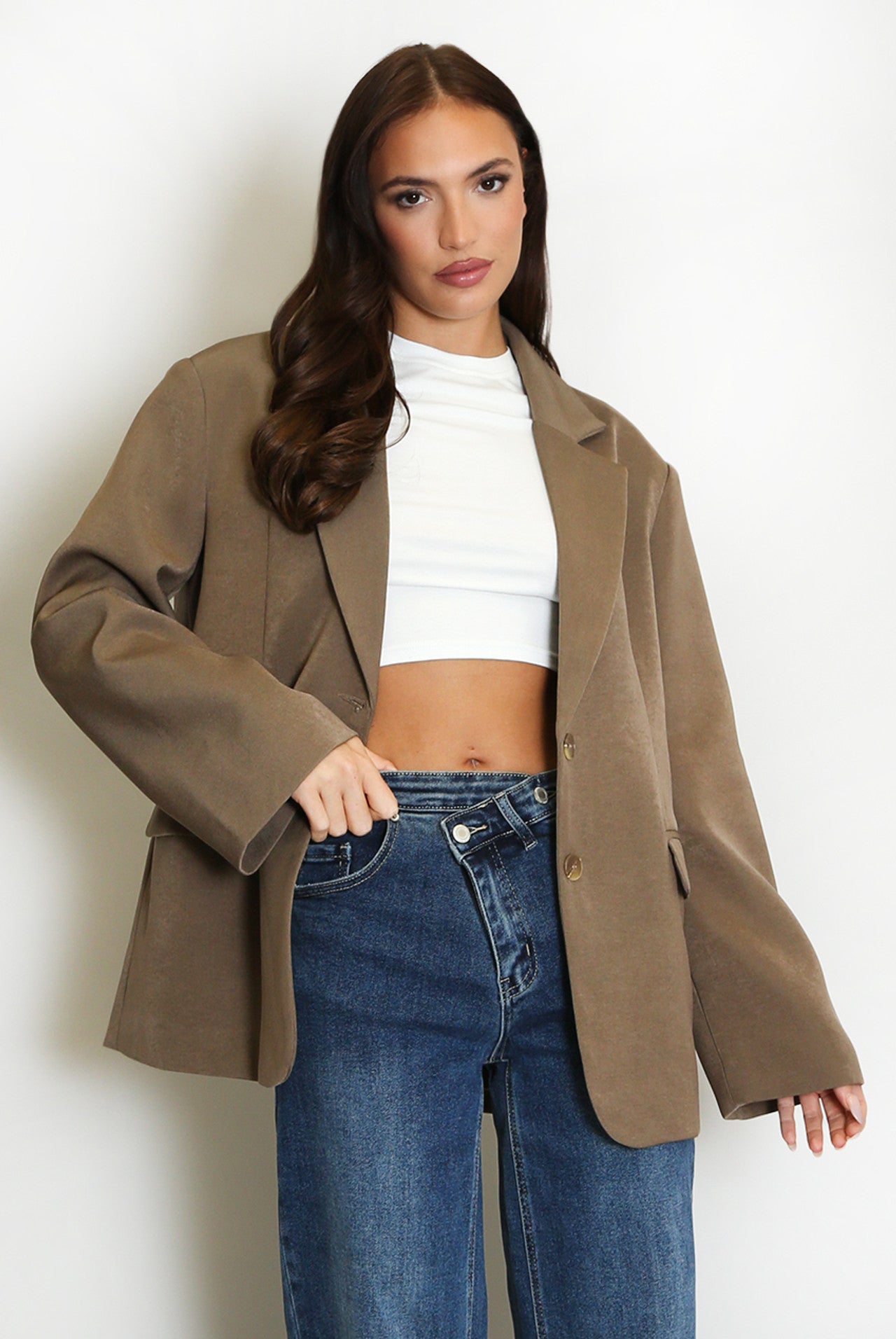 Oversized Double Button Blazer