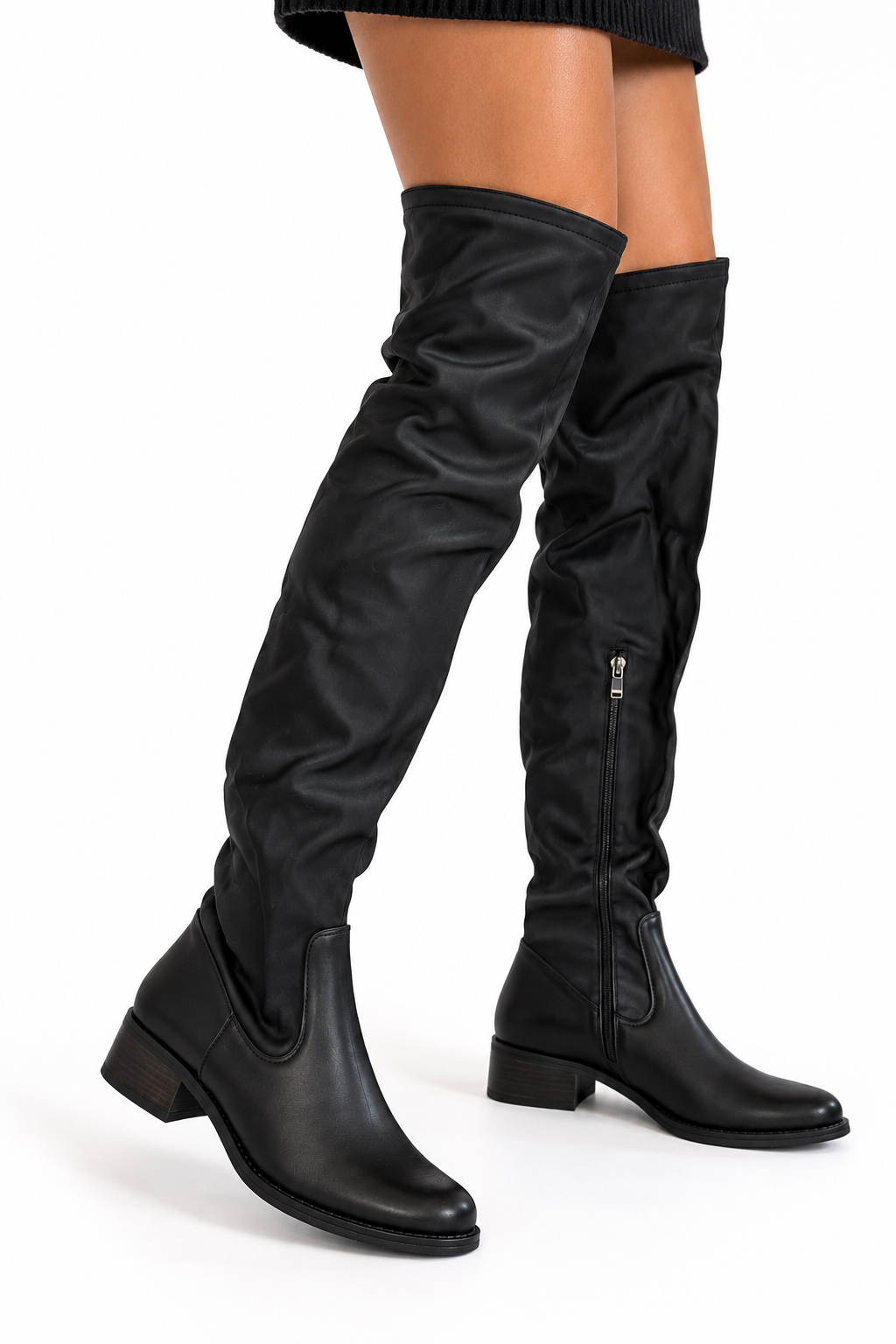 Black Knee High Boots