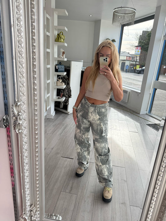 TIE DYE PRINT CARGOS