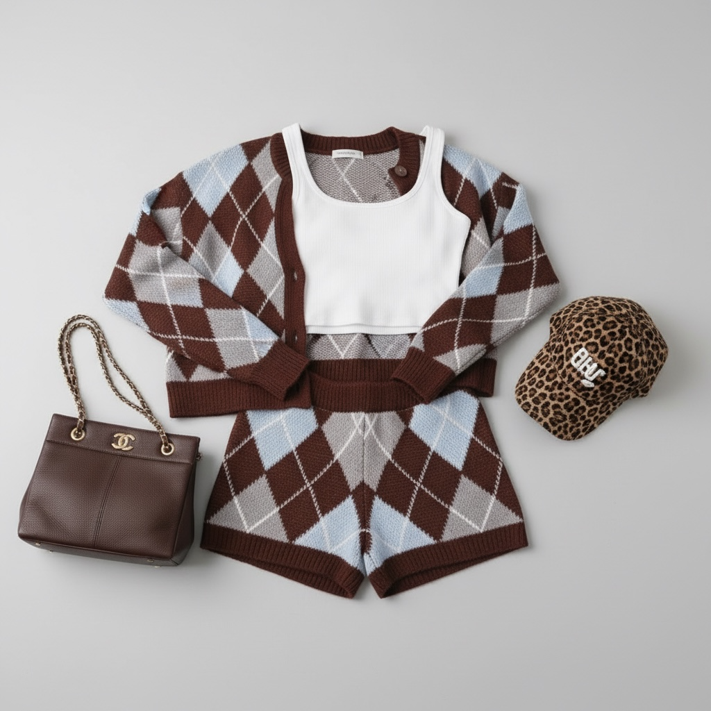 Argyle Knit Co-Ord