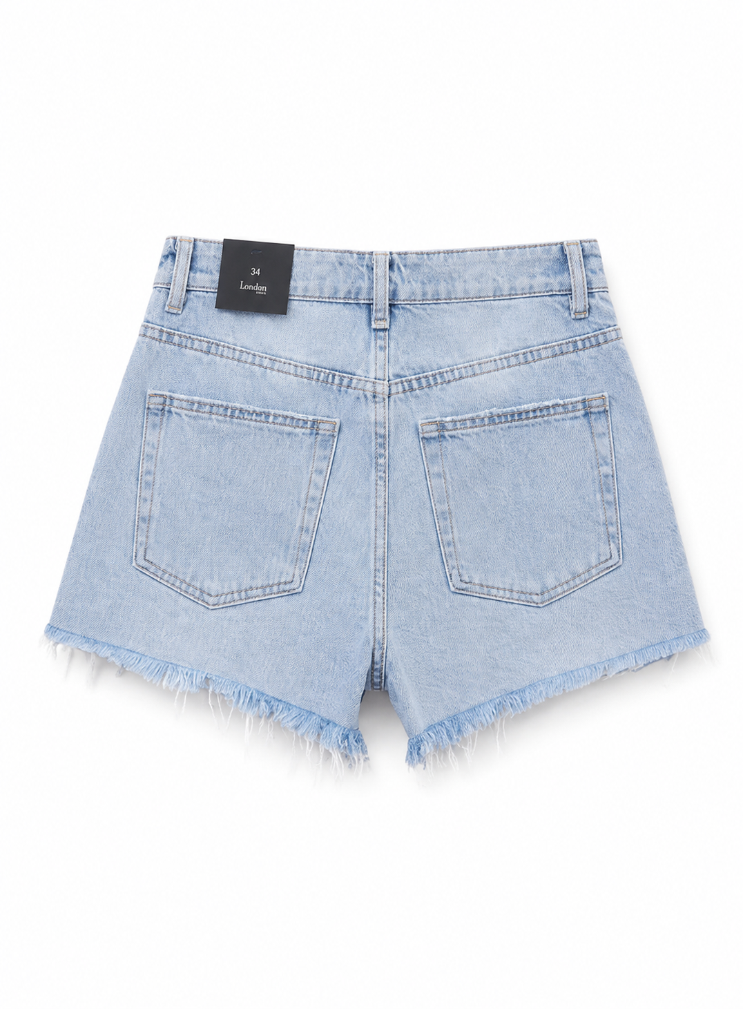 Washed Ripped Detail Denim Shorts