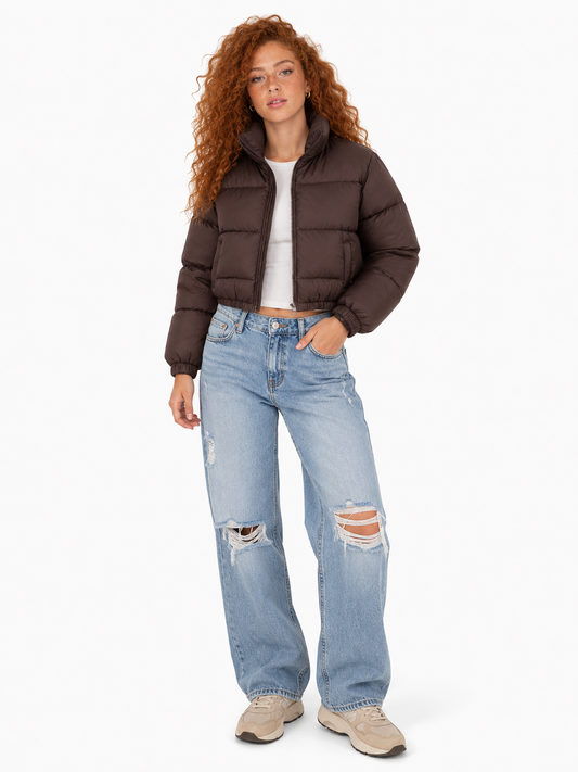 BROWN PUFFER JACKET