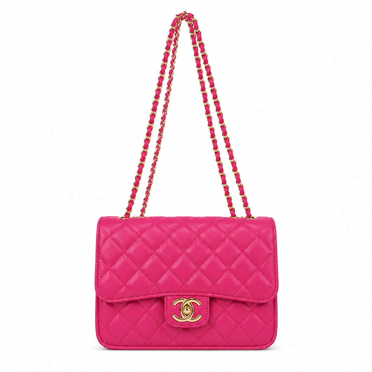 HOT PINK QUILTED BAG