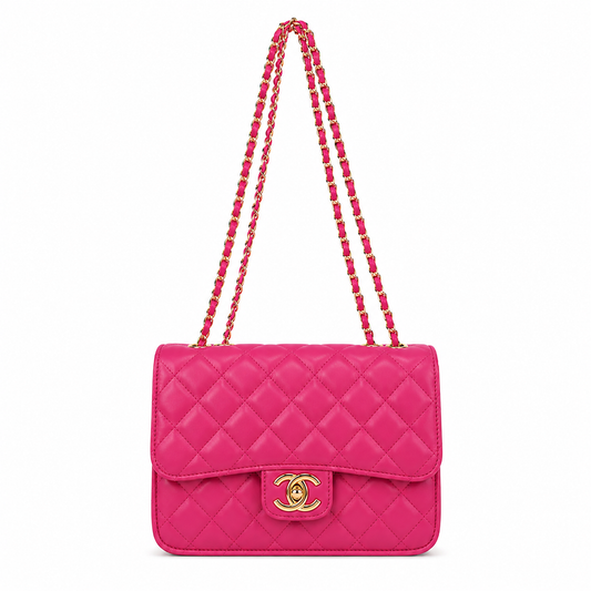 HOT PINK QUILTED BAG