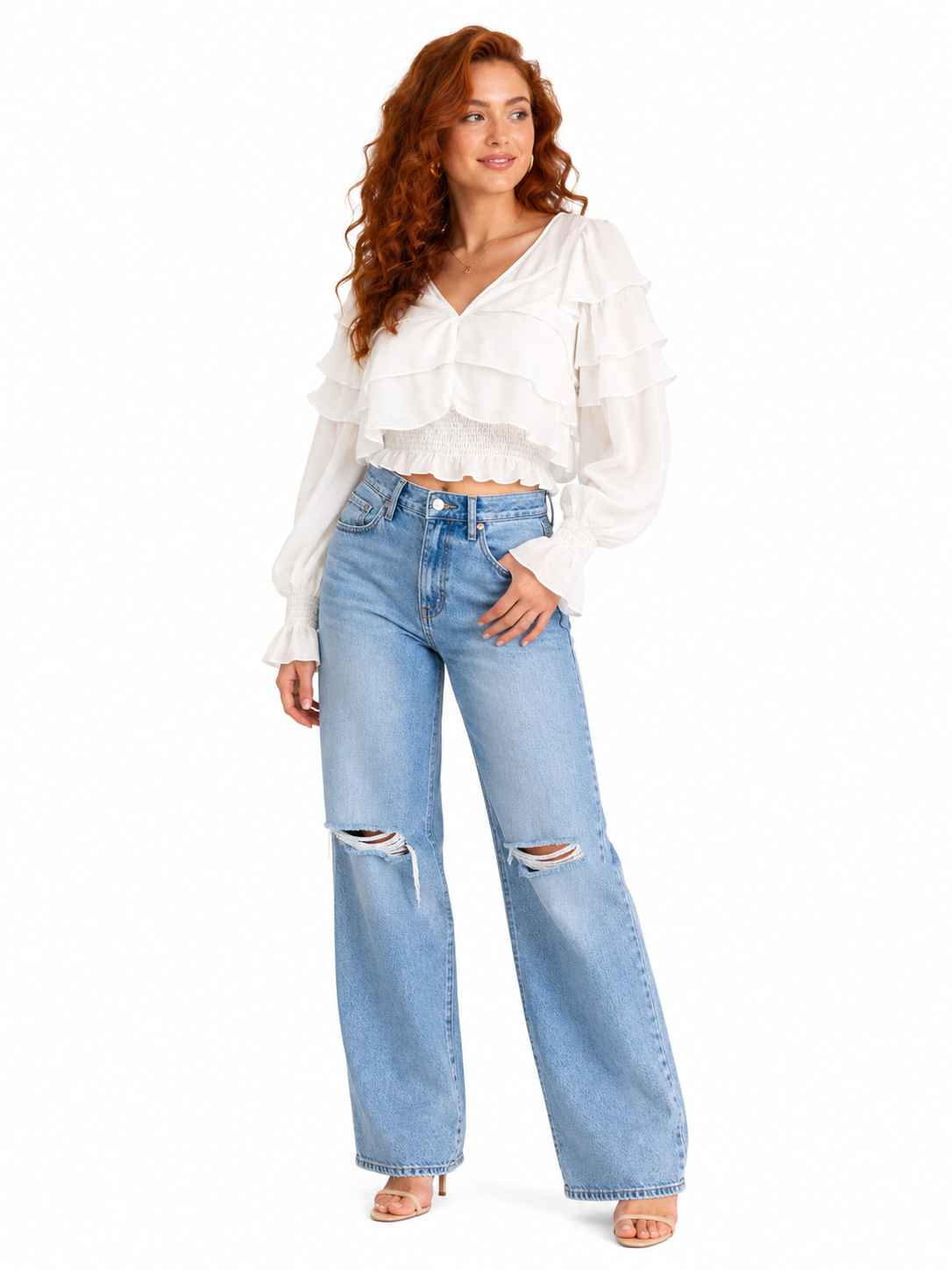 CHIFFON LAYERED TOP