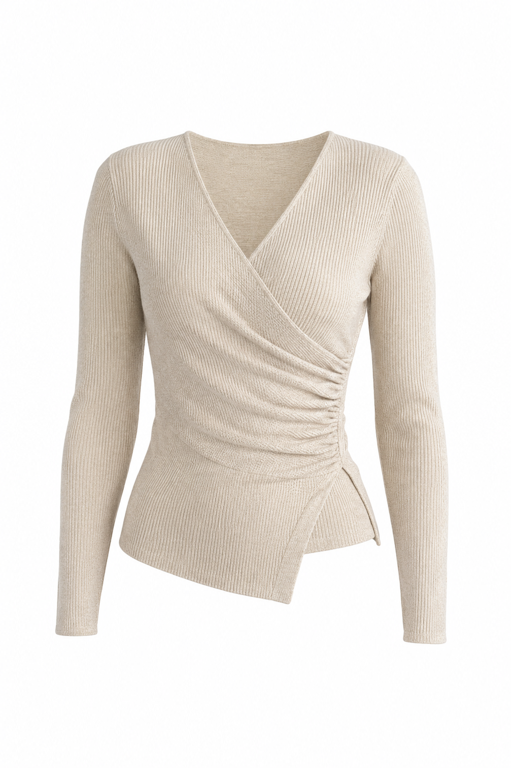 WRAP V NECK SOFT KNIT JUMPER