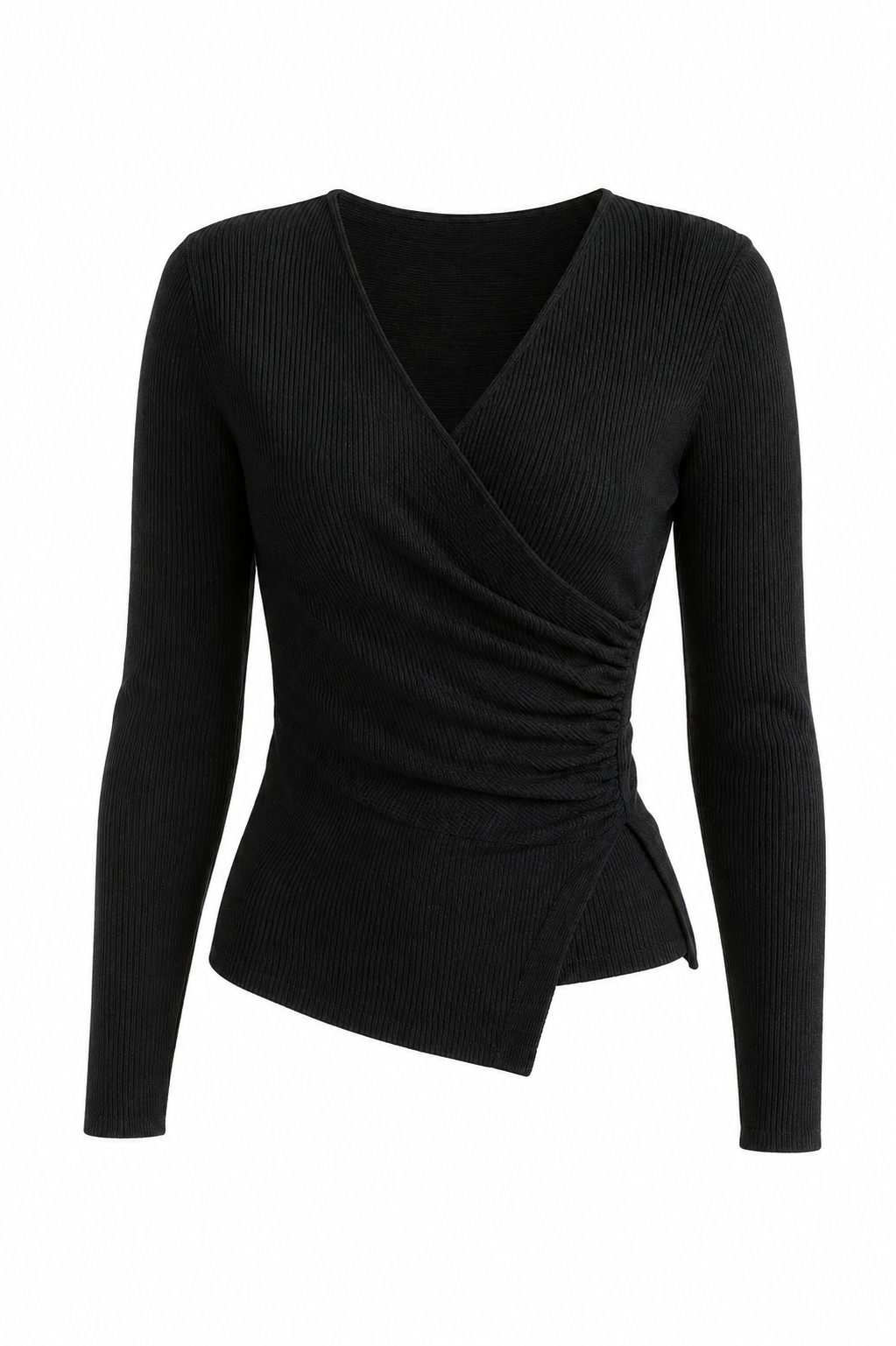 WRAP V NECK SOFT KNIT JUMPER