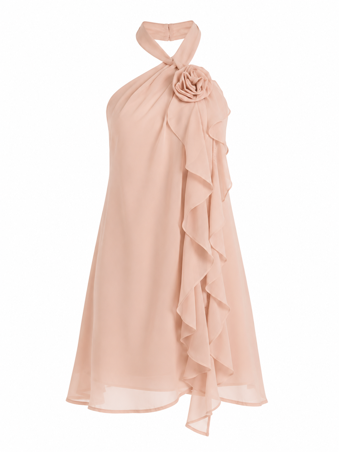 Rose One Shoulder Ruched Dress