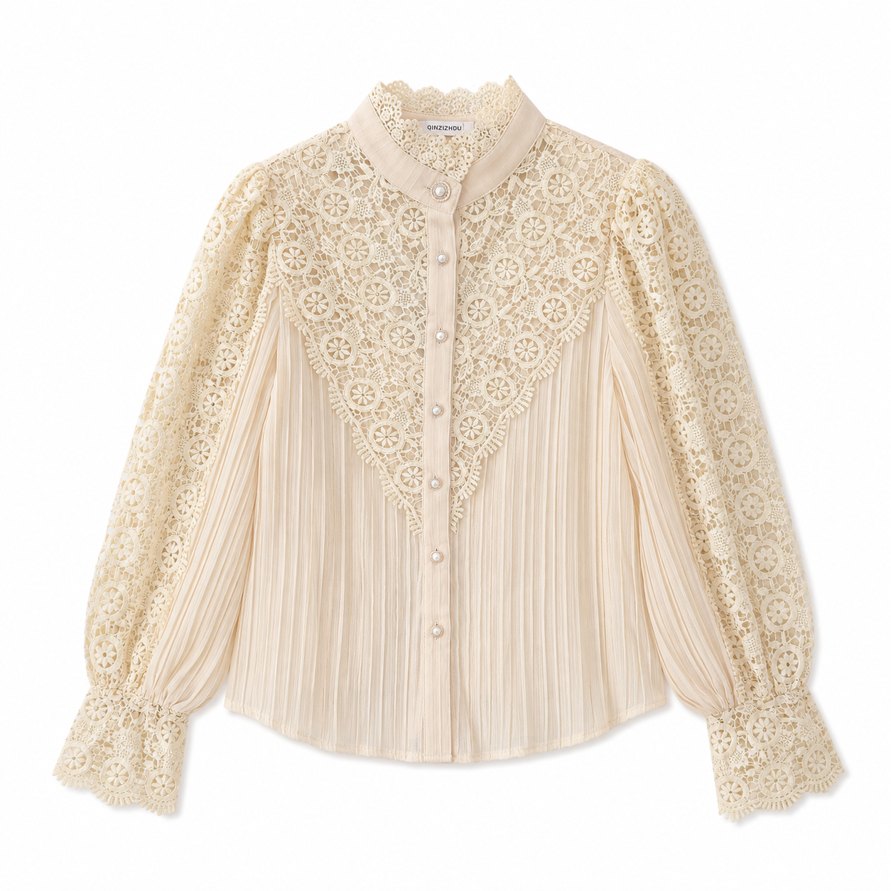 Vintage Lace Detail Blouse