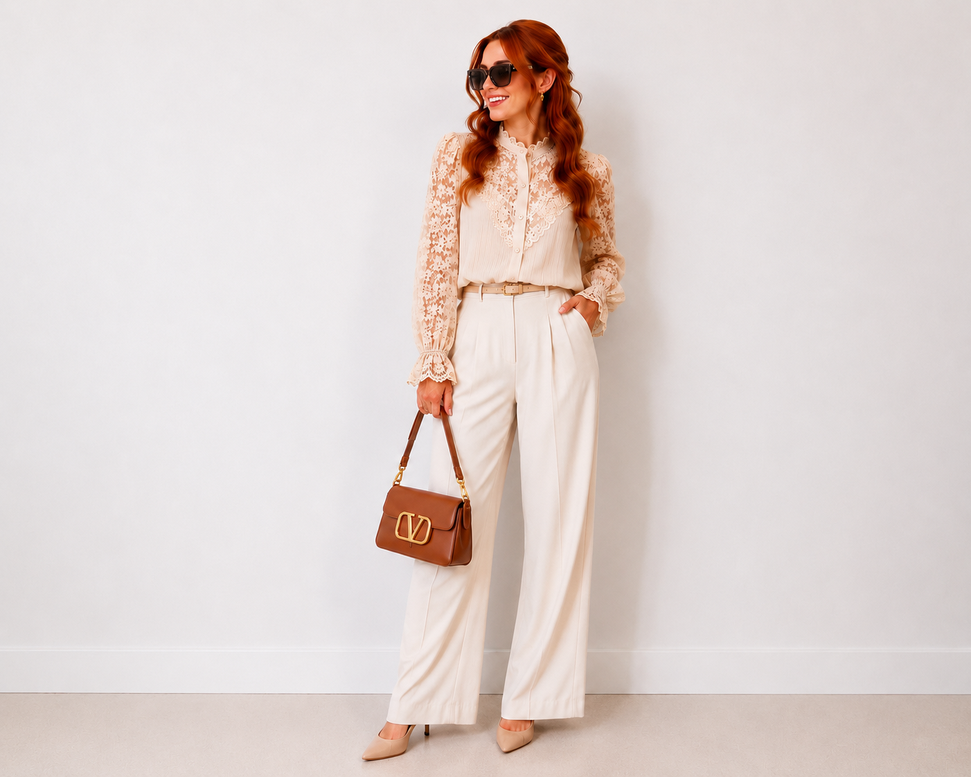 Vintage Lace Detail Blouse