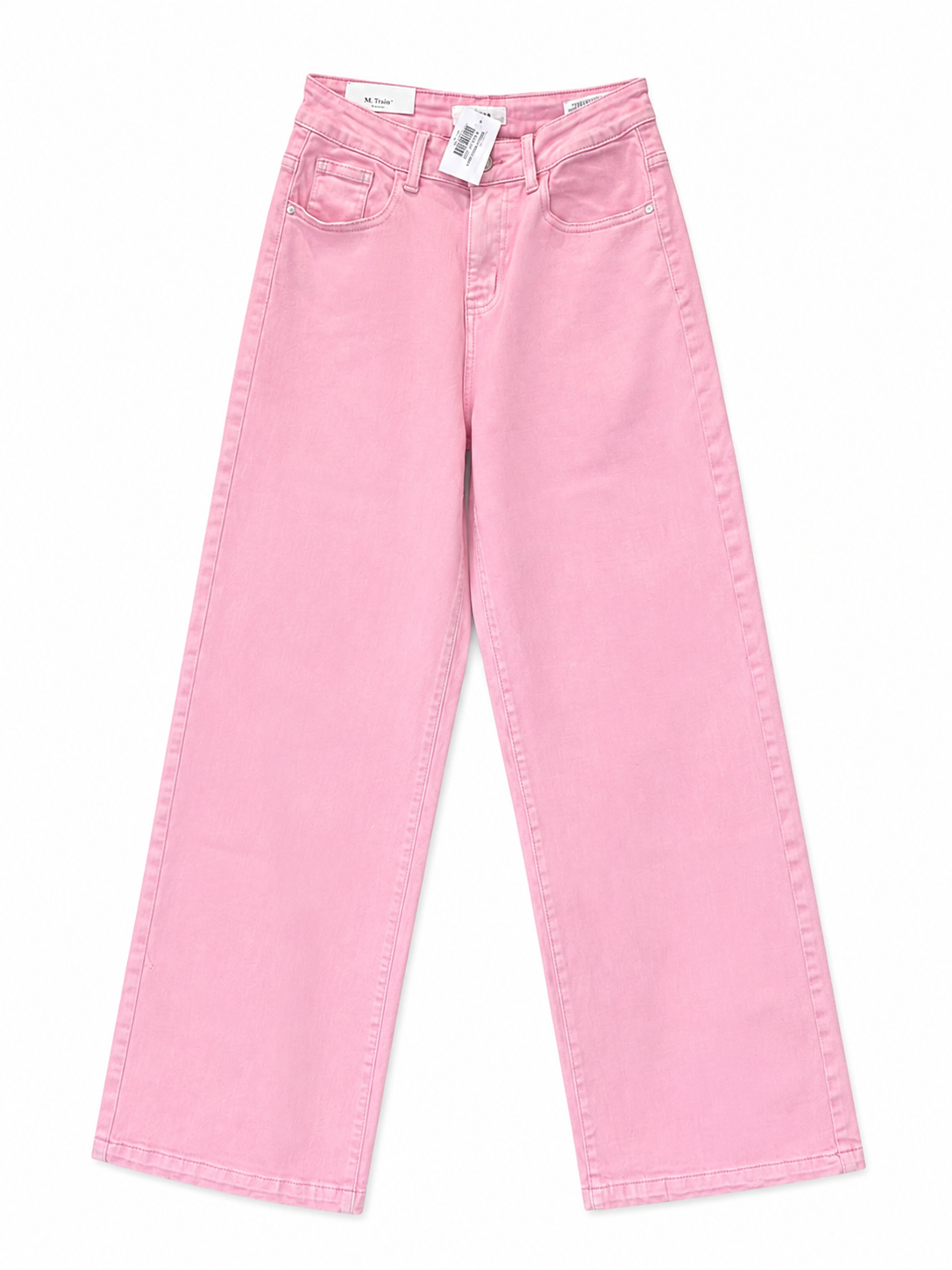 Pink Wide Leg Jeans