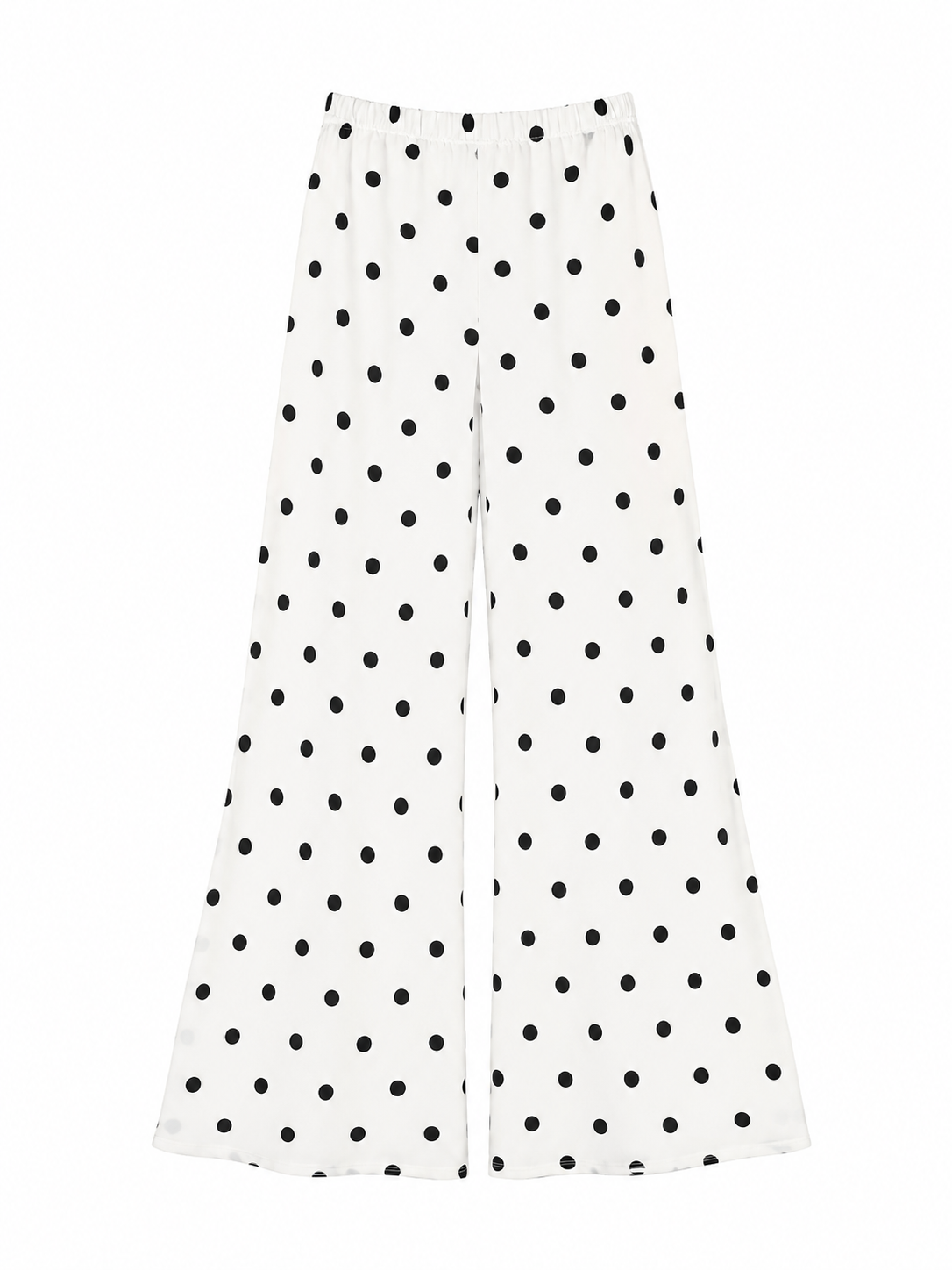 Polka Dots Wide Leg Belted Trousers