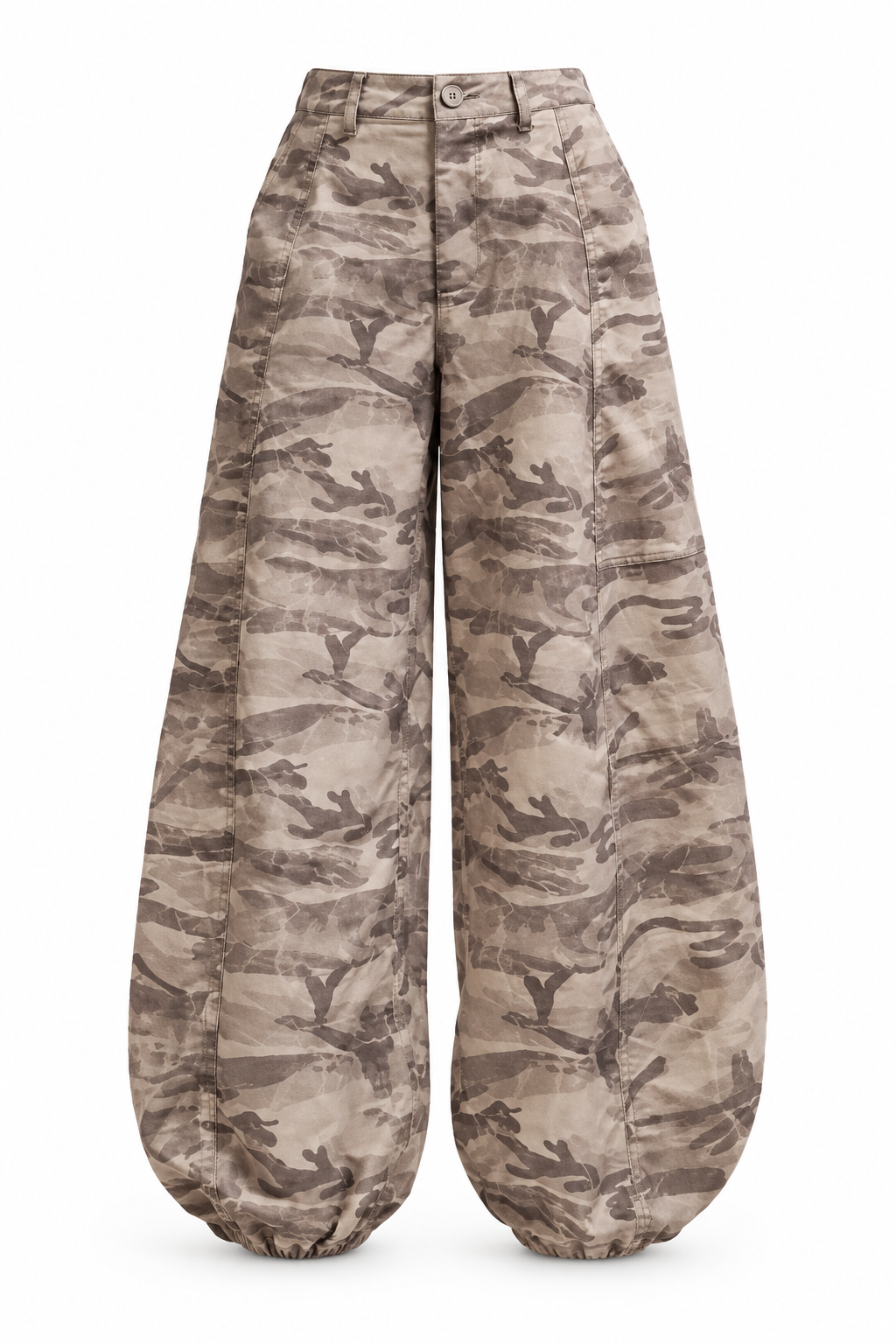 Camouflage Barrel Leg Cargo Trouser