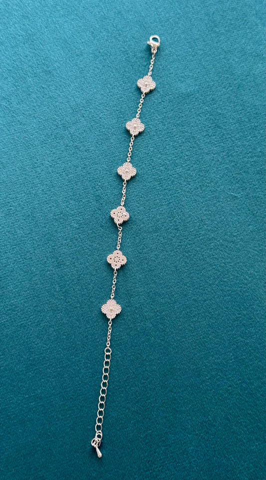 SILVER FLOWER  BRACELET