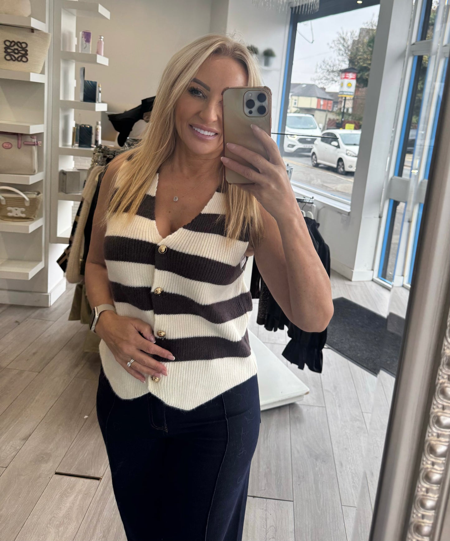 Paris Striped Polo Jumper