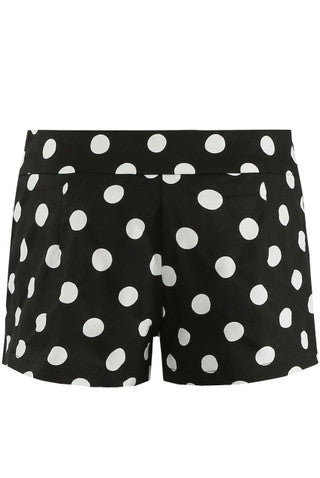 Polka Dot Low Rise Mini Shorts