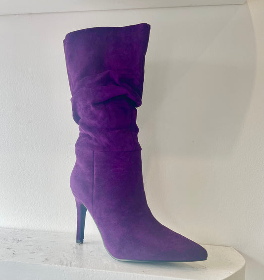 RUCHED PURPLE BOOT