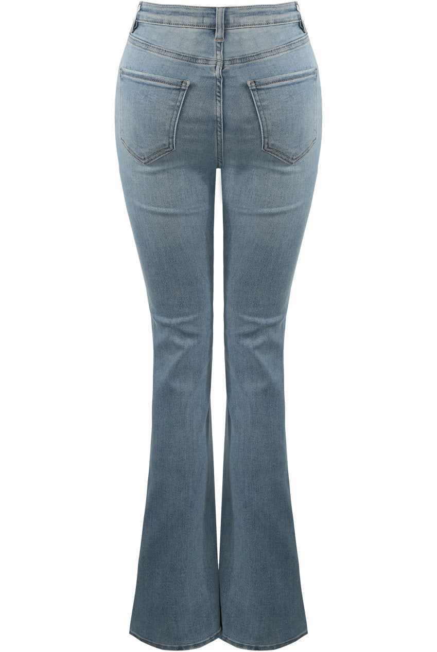 Flare Mid Blue Leg Jeans