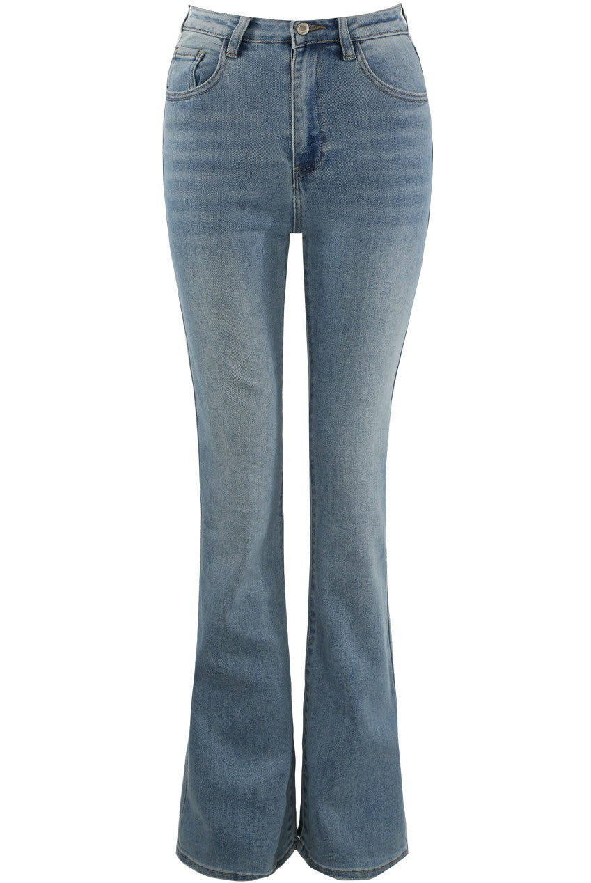 Flare Mid Blue Leg Jeans