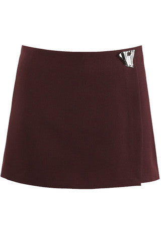 Tailored Skort With Statement buckle