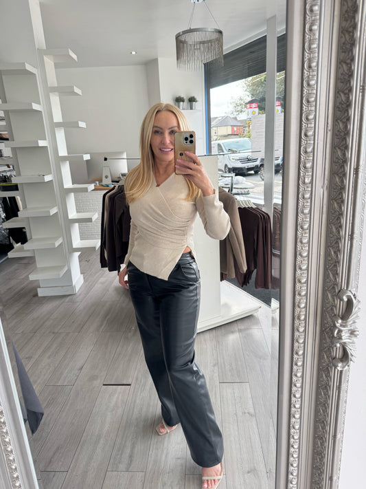 PU STRAIGHT FIT JEANS