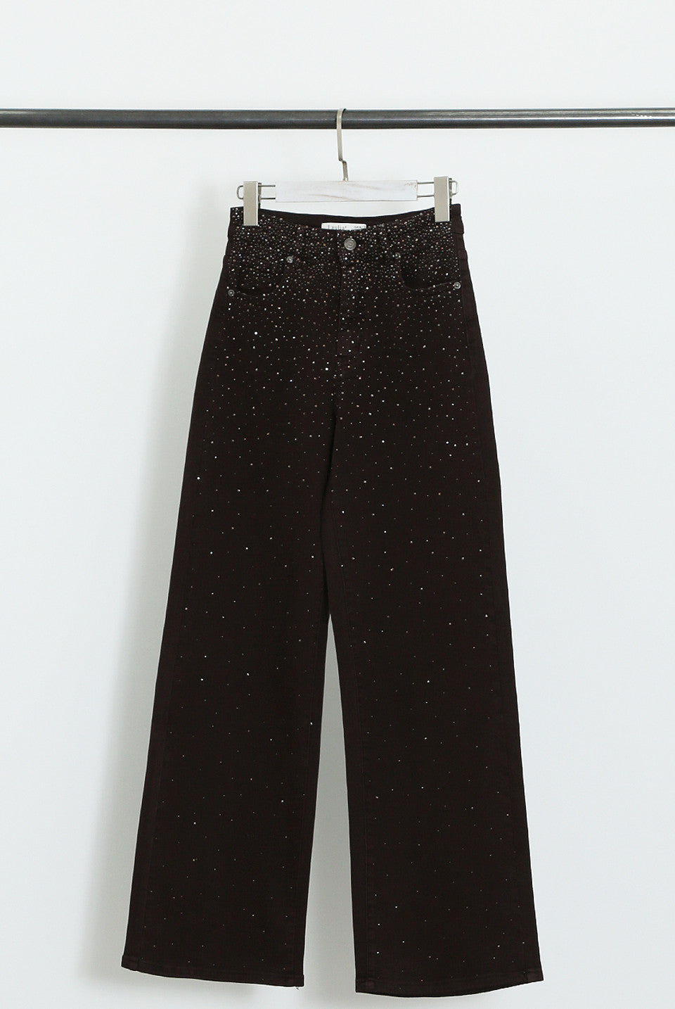 Brown Embellished Jeans