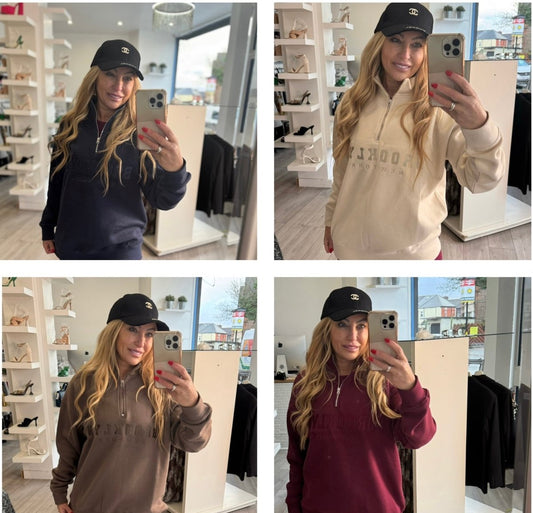 Brooklyn Half Zip Relaxed Fit SweatshirtHOODIELauraliverpoolboutiqueLauraliverpoolboutiqueBZ5071088771SWINEBrooklyn Half Zip Relaxed Fit Sweatshirt