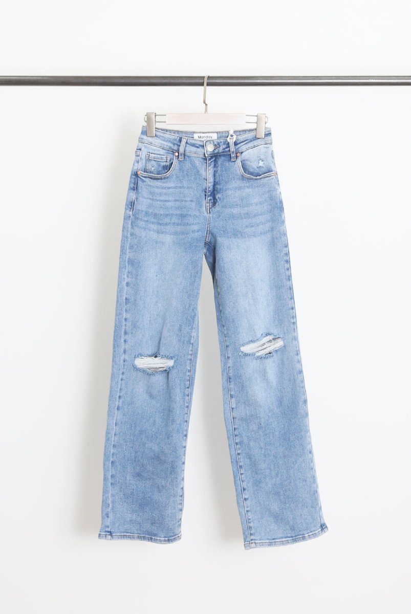Ripped Dad Fit Denim JeansJEANSLauraliverpoolboutiqueLauraliverpoolboutique83024515BlueXSRipped Dad Fit Denim Jeans
