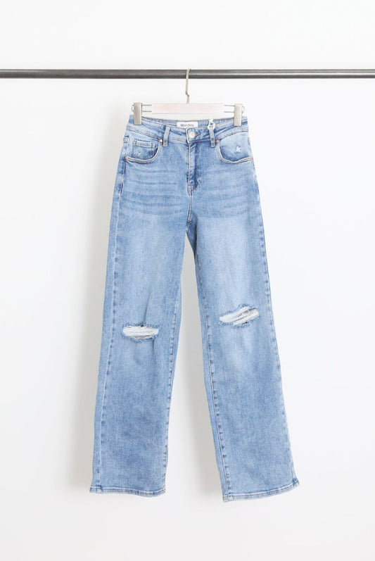 Ripped Dad Fit Denim JeansJEANSLauraliverpoolboutiqueLauraliverpoolboutique83024515BlueXSRipped Dad Fit Denim Jeans